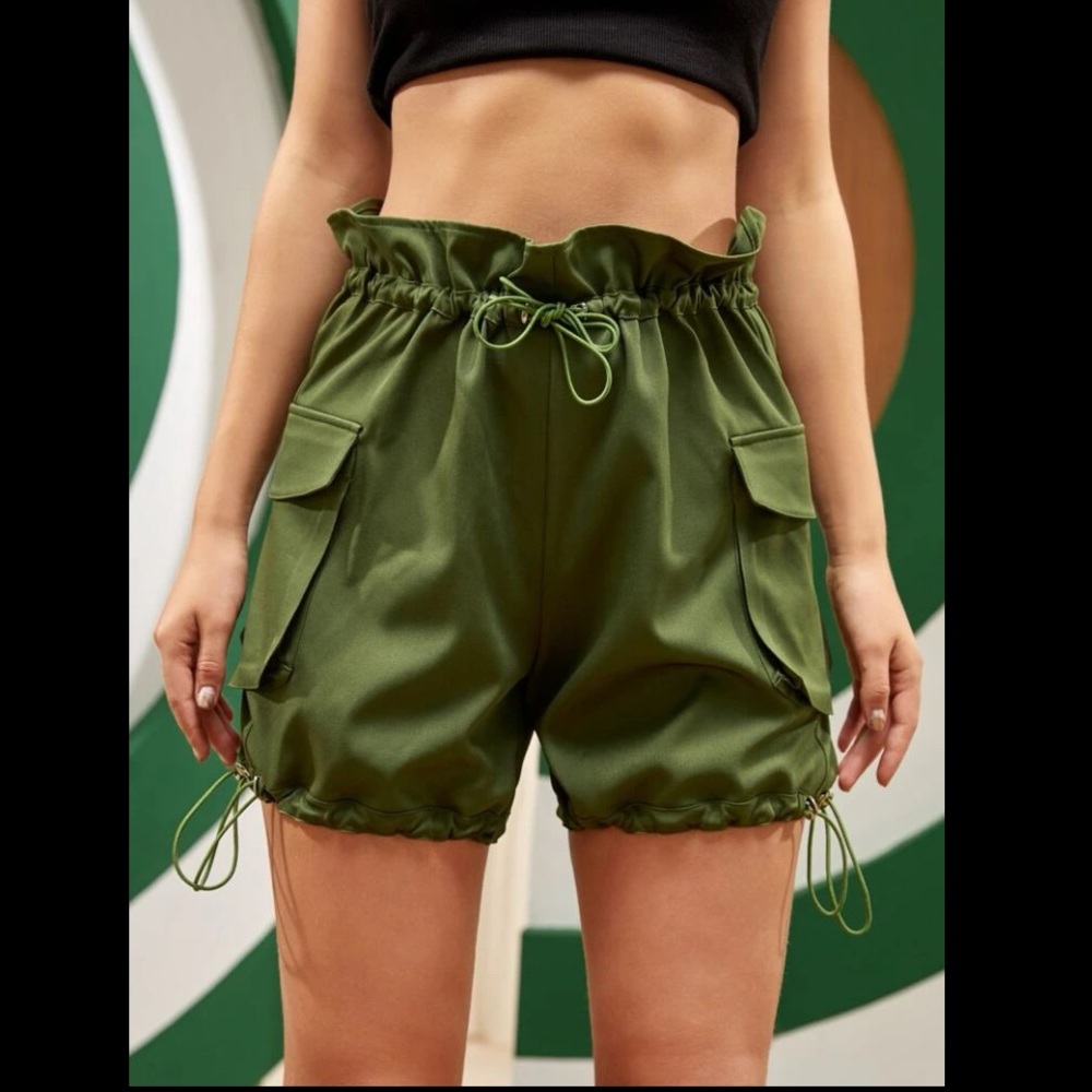 🔥 Kimble Drawstring Paperbag Shorts - Picture 2 of 5